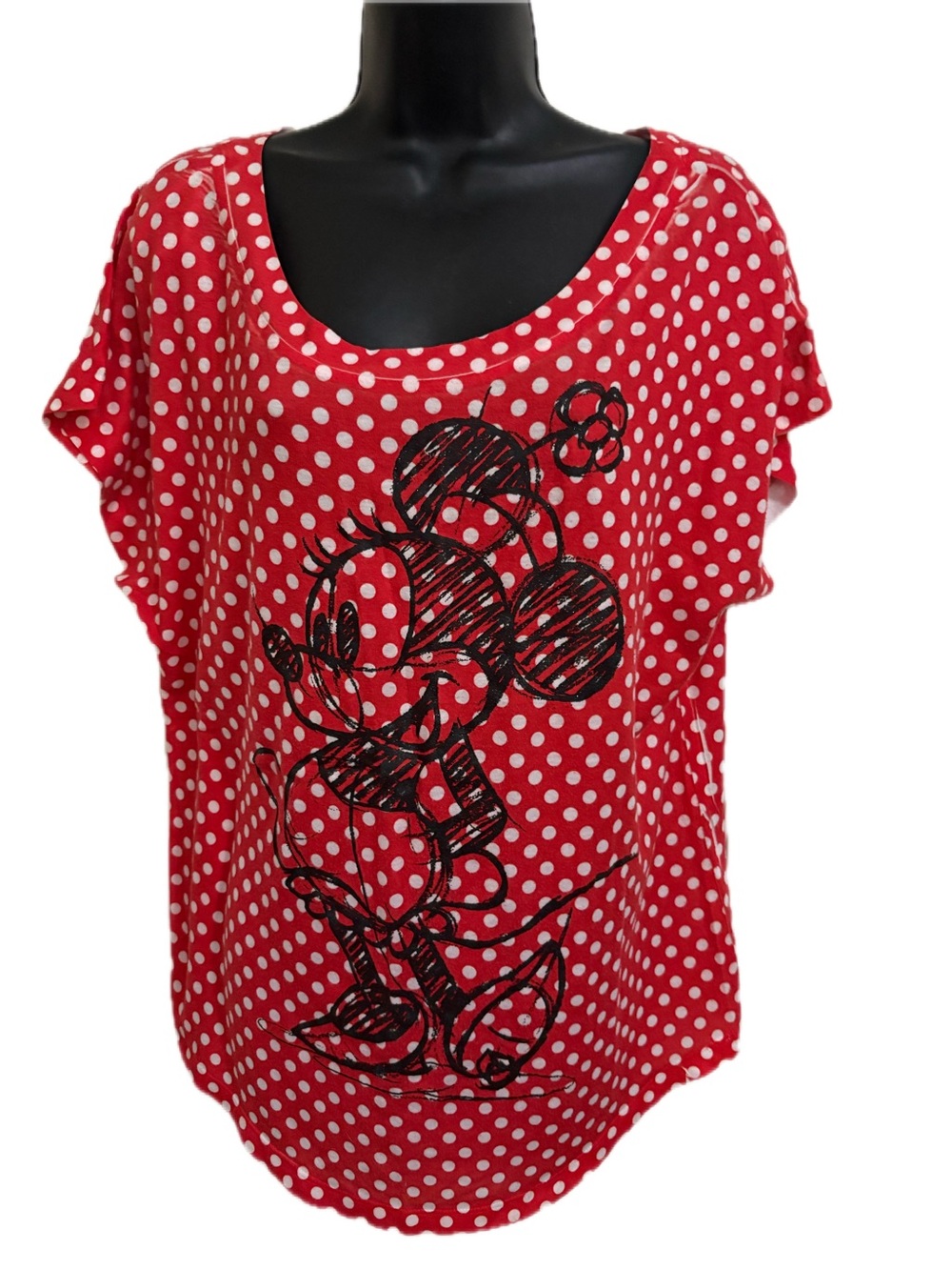 Minnie Mouse Red Polka Dot Women’s Tee⭐️NWT⭐️